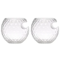 Golf Ball Cigar Double Old Fashion, Set of 2