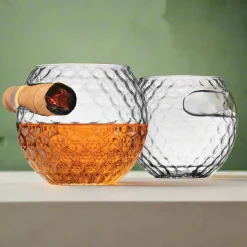 Golf Ball Cigar Double Old Fashion, Set of 2