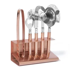 Hammered Copper 9 Piece Bar Tool Set