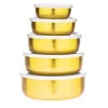 Hammered Gold 5 Piece Storage Bowl Set