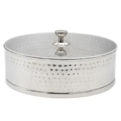 Hammered Stainless Matzah Storage