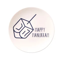 Hanukkah Dreidel Appetizer Plate, Set of 4