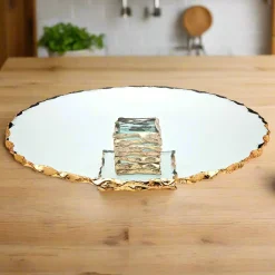 Harper Gold Edge Large Footed Cake Stand