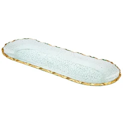 Harper Gold Edge Long Oval Serving Platter