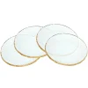 Harper Gold Edge Round Dessert Plates, Set of 4