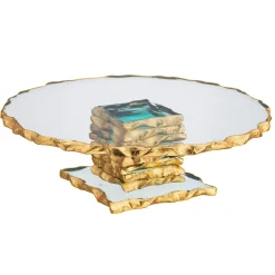 Harper Gold Edge Small Footed Cake Stand