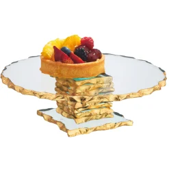 Harper Gold Edge Small Footed Cake Stand
