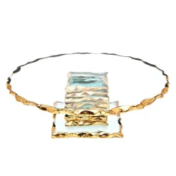 Harper Gold Edge Small Footed Cake Stand