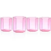 Helix Pink Double Old Fashion Glass, Set of 4