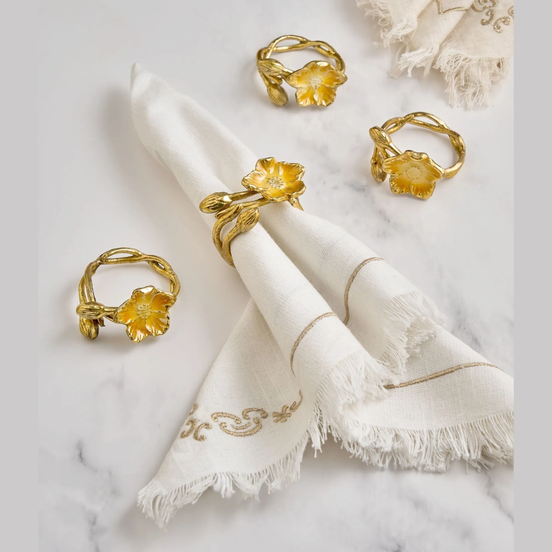 Hellebore Napkin Ring Set