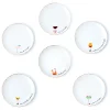 Holiday Cheers Gold Rim Appetizer Plate, Set of 6