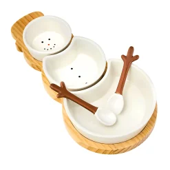 Holiday Snowman Appetizer Server