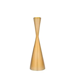 Hourglass Gold Tapered Candlestick