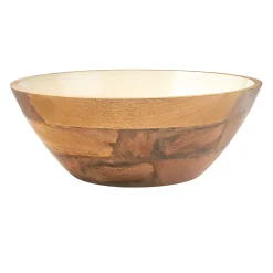 Huck Wood & Enamel Salad Bowl