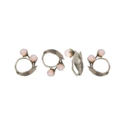 Hyaline Pink Napkin Ring Set