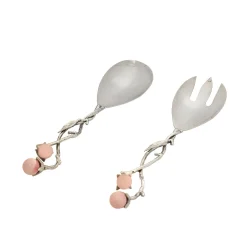 Hyaline Pink Salad Server Set