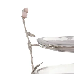 Hyaline Pink Two Tiered Serving Stand