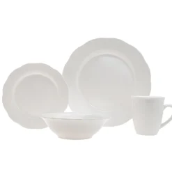 Inglenook Porcelain 16 Piece Dinnerware Set, Service for 4