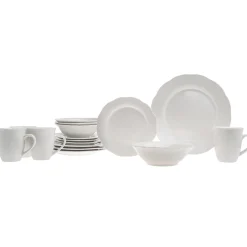 Inglenook Porcelain 16 Piece Dinnerware Set, Service for 4