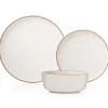 Inwood White Speckled Stoneware 12 Piece Dinnerware Set, Service for 4