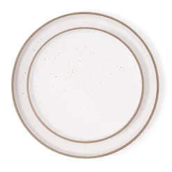 Inwood White Speckled Stoneware 12 Piece Dinnerware Set, Service for 4