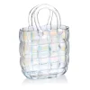 Iridescent Quilted Handbag Vase