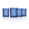 Jax Blue Double Old Fashion, Set of 4
