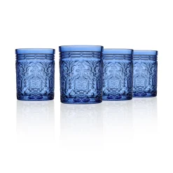 Jax Blue Double Old Fashion, Set of 4