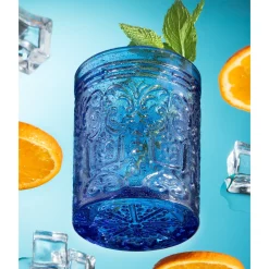 Jax Blue Double Old Fashion, Set of 4