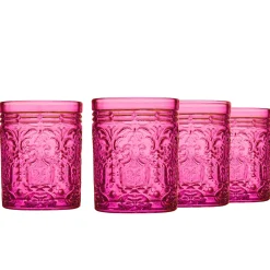 Jax Hot Pink Double Old Fashion, Set of 4
