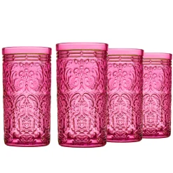 Jax Hot Pink Highball, Set of 4