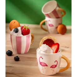 Jill Zarin Flamingo Espresso Mug, Set of 4
