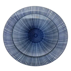 Laura Blue Porcelain 12 Piece Dinnerware Set, Service For 4