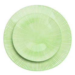 Laura Green Porcelain 12 Piece Dinnerware Set, Service For 4