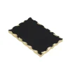 Lavi Black Marble Gold Organic Edge Small Rectangle Board