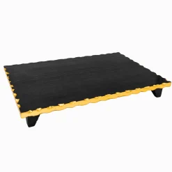 Lavi Black Marble Gold Organic Edge Raised Challah Board