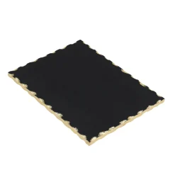 Lavi Black Marble Gold Organic Edge Serving Board