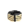 Lavi Black Marble Gold Organic Edge Coaster Set