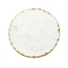 Lavi Large Marble Gold Organic Edge Lazy Susan
