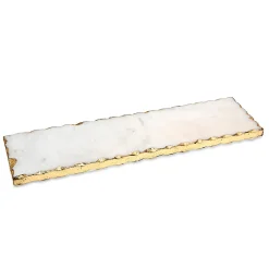 Lavi Marble Gold Organic Edge Rectangle Board