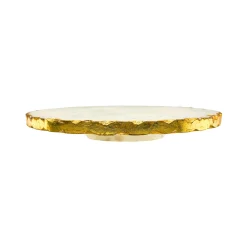 Lavi Marble Gold Organic Edge Lazy Susan