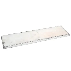 Lavi Marble Silver Organic Edge Rectangle Board