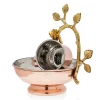 Leaf Copper Hanging Wash Cup & Bowl