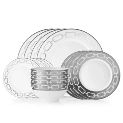 Lien New Bone China 16 Piece Dinnerware Set, Service for 4