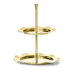 Lilliput Mirrored Gold 2 Tiered Serving Stand