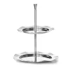 Lilliput Mirrored Stainless 2 Tiered Serving Stand