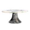 Lucente Black & White Resin Cake Stand