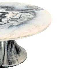 Lucente Black & White Resin Cake Stand