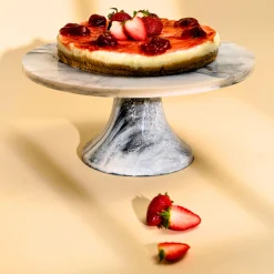 Lucente Black & White Resin Cake Stand