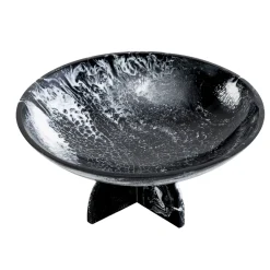 Lucente Black & White Resin Fruit Bowl
